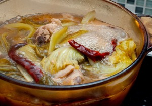 Boiling the sour soup
